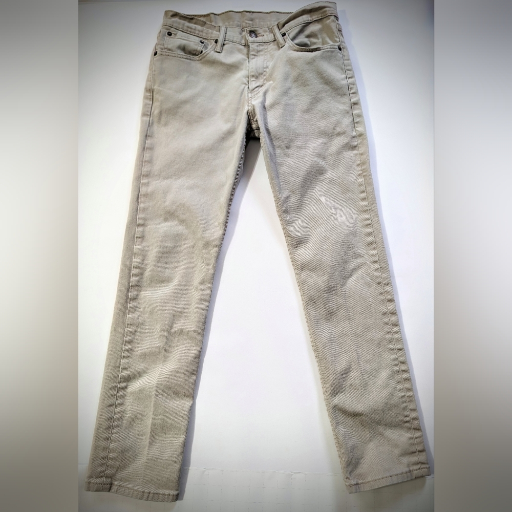 Levi's 511 Straight Slim Fit Jeans Stretch Red Tab Beige Khaki W31xL30